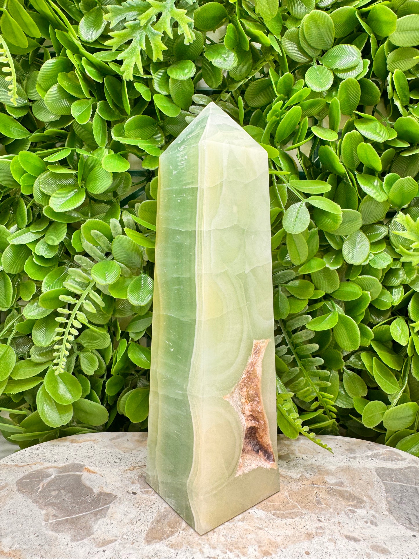 Pistachio Calcite Tower 994g