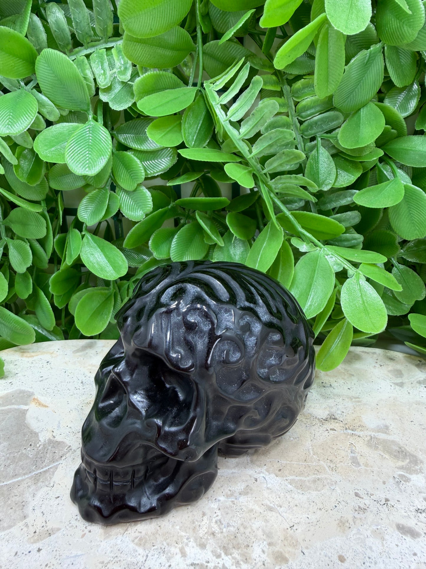 Black Obsidian Skull 404g
