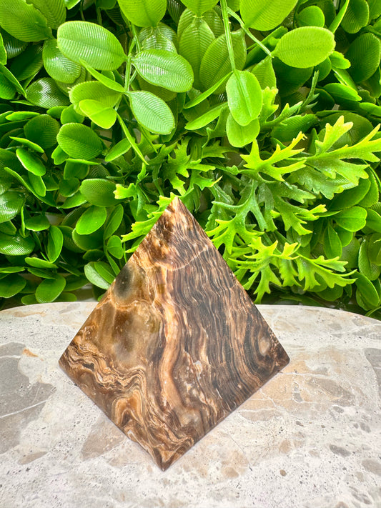 Chocolate Calcite Pyramid 410g