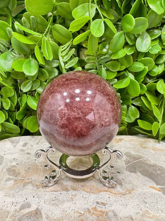 Strawberry Quartz Sphere 480g