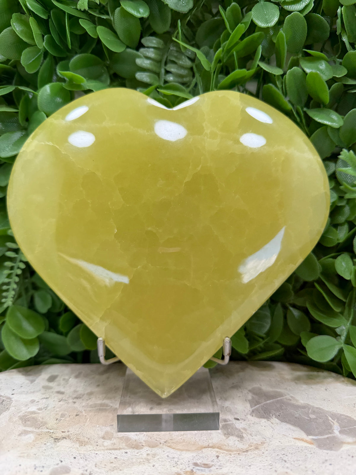 Lemon Calcite Heart 1236g