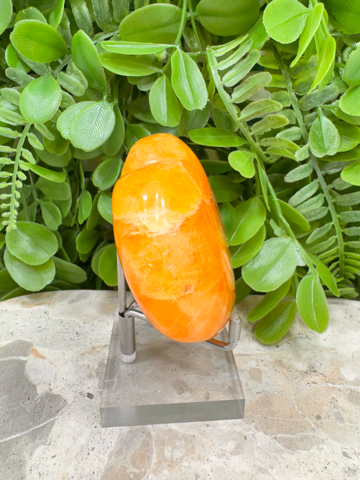 Crystallised Orange Calcite Heart | Energy • Joy • Creativity