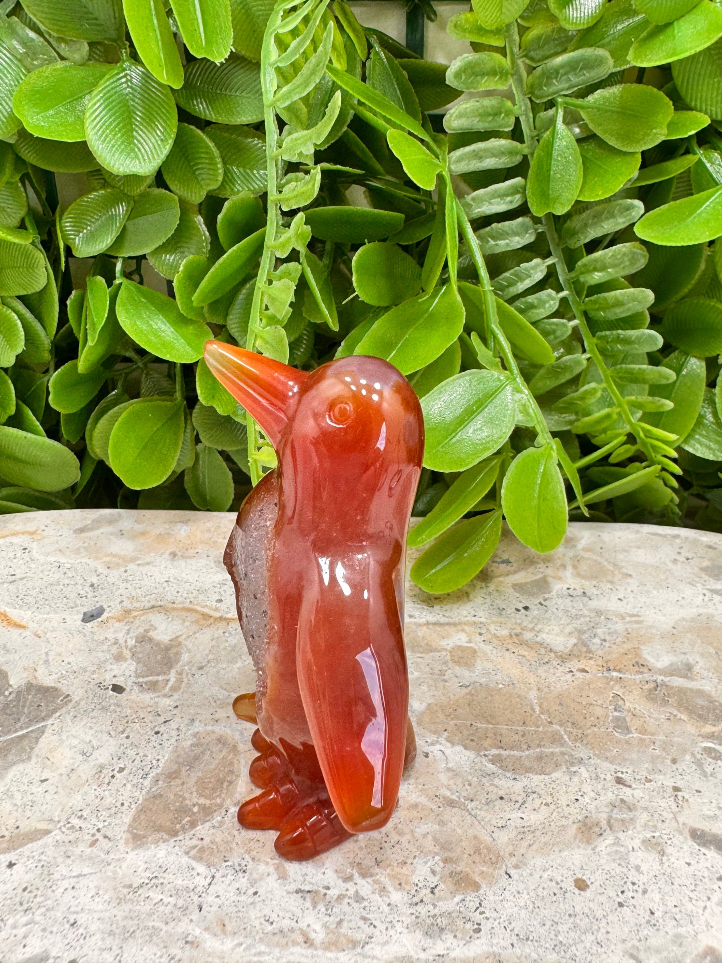 Carnelian Druzy Penguin 104g
