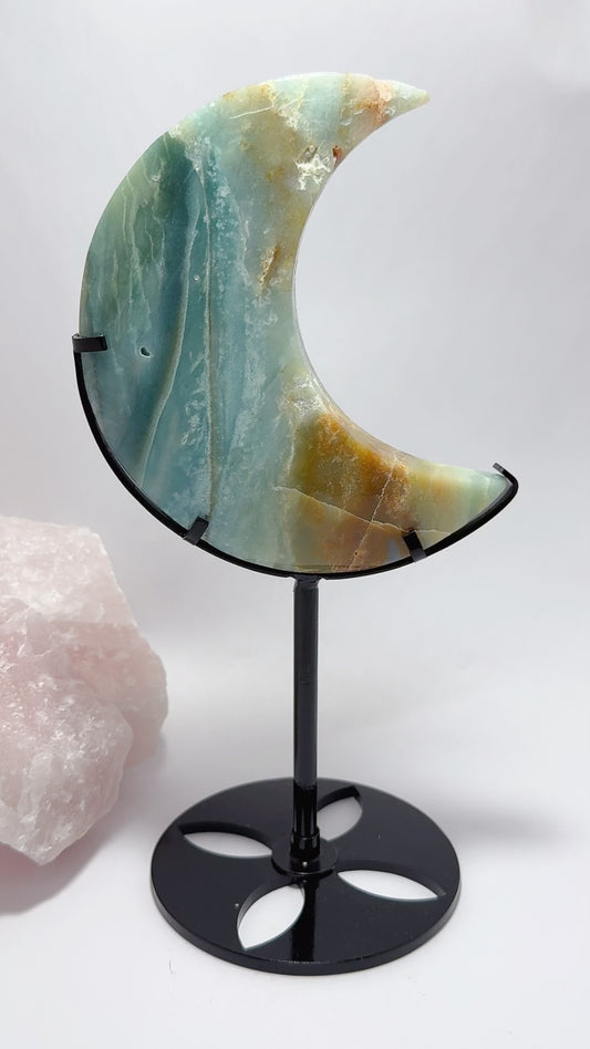 Skye Blue Opal Moon with Stand 738g