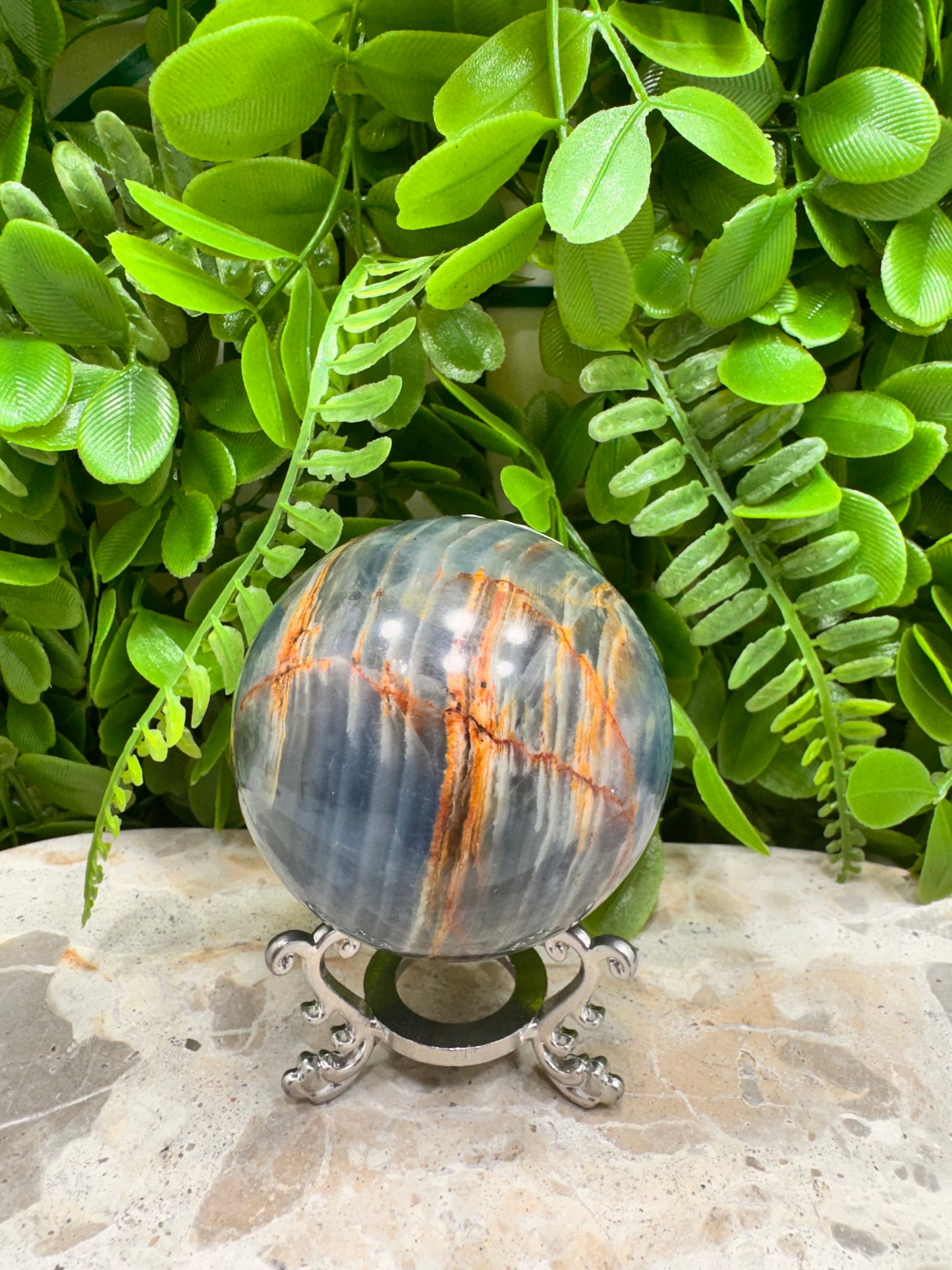 Blue Onyx Sphere 358g