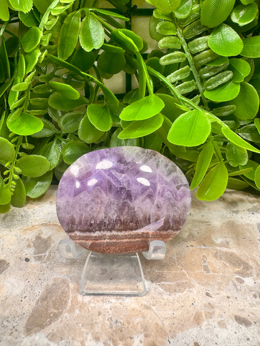 Amethyst/Mexican Agate Palm Stone 108g