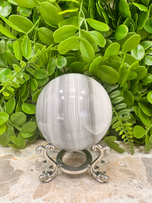 Black Banded Onyx Sphere 598g