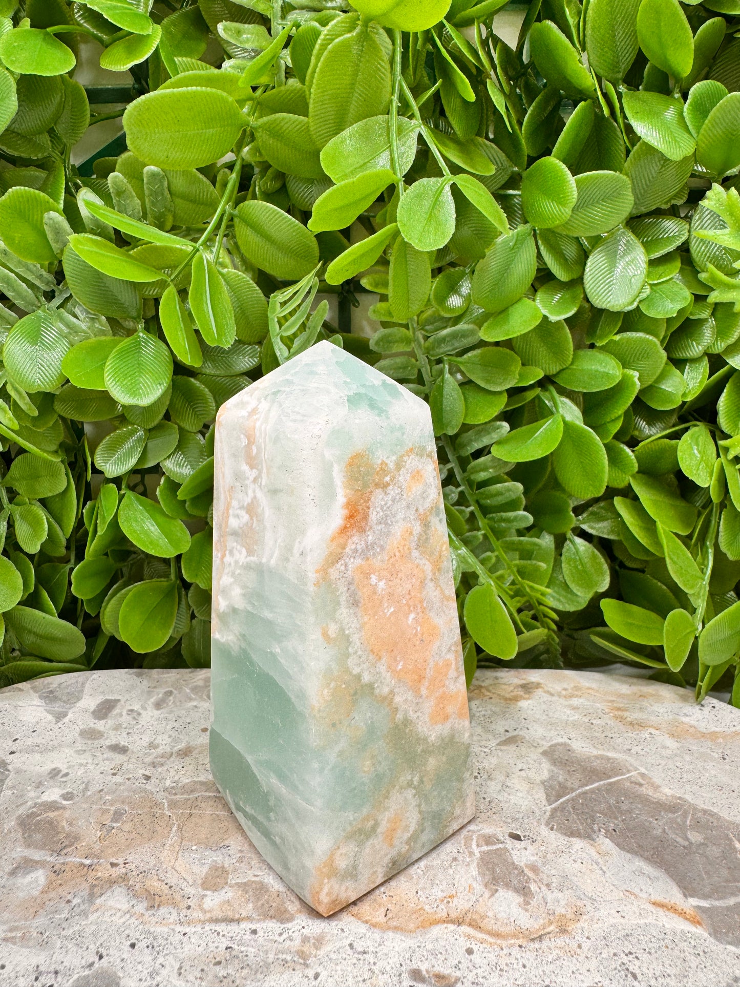 Aqua Caribbean Calcite Tower 438g