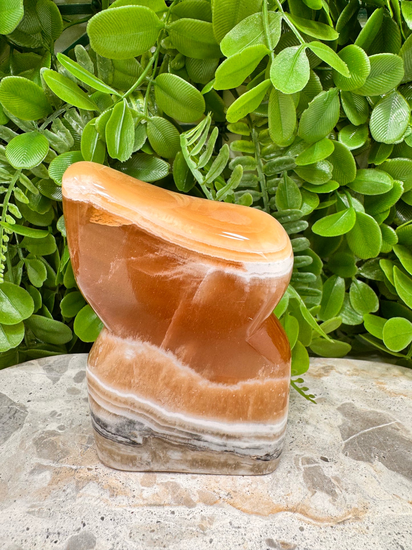 Banded Honey Calcite Freeform 482g