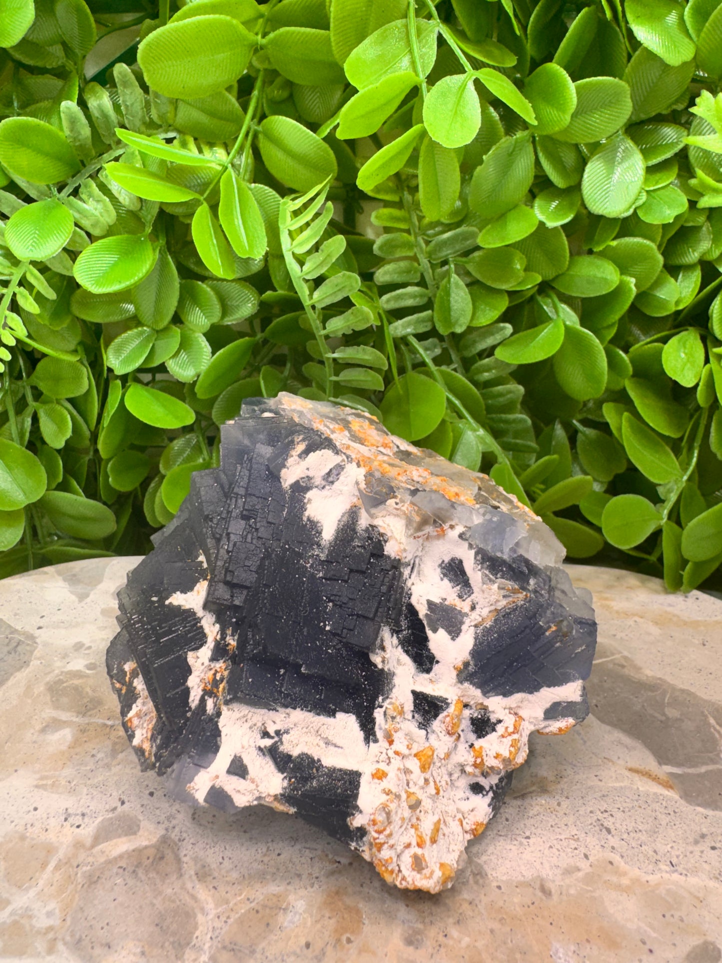 Blue Cubed Fluorite Specimen 1016g