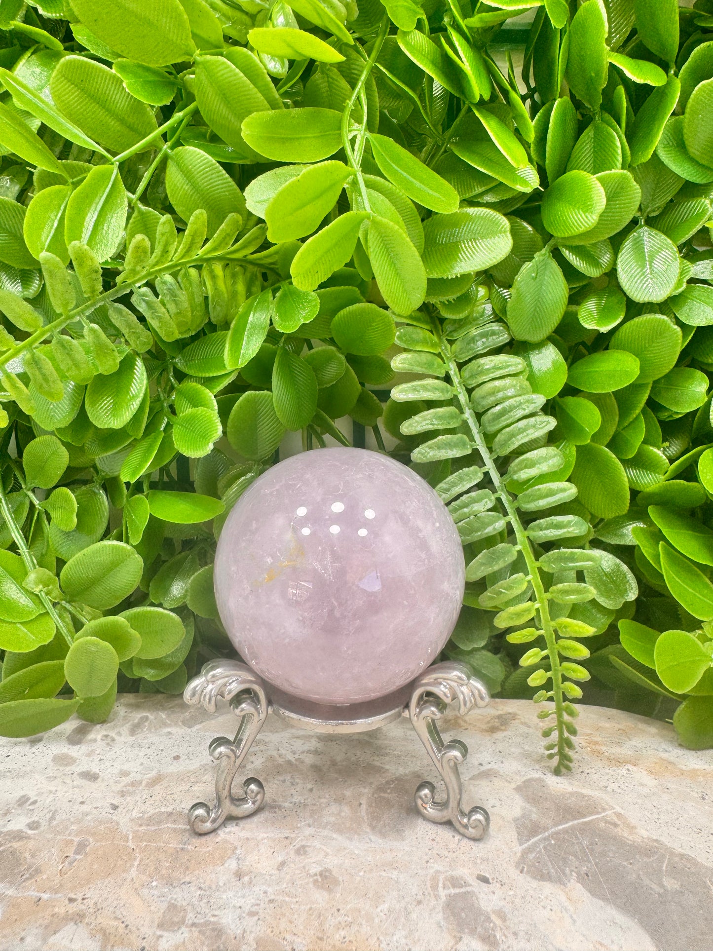 Lavender Rose Quartz Sphere 310g