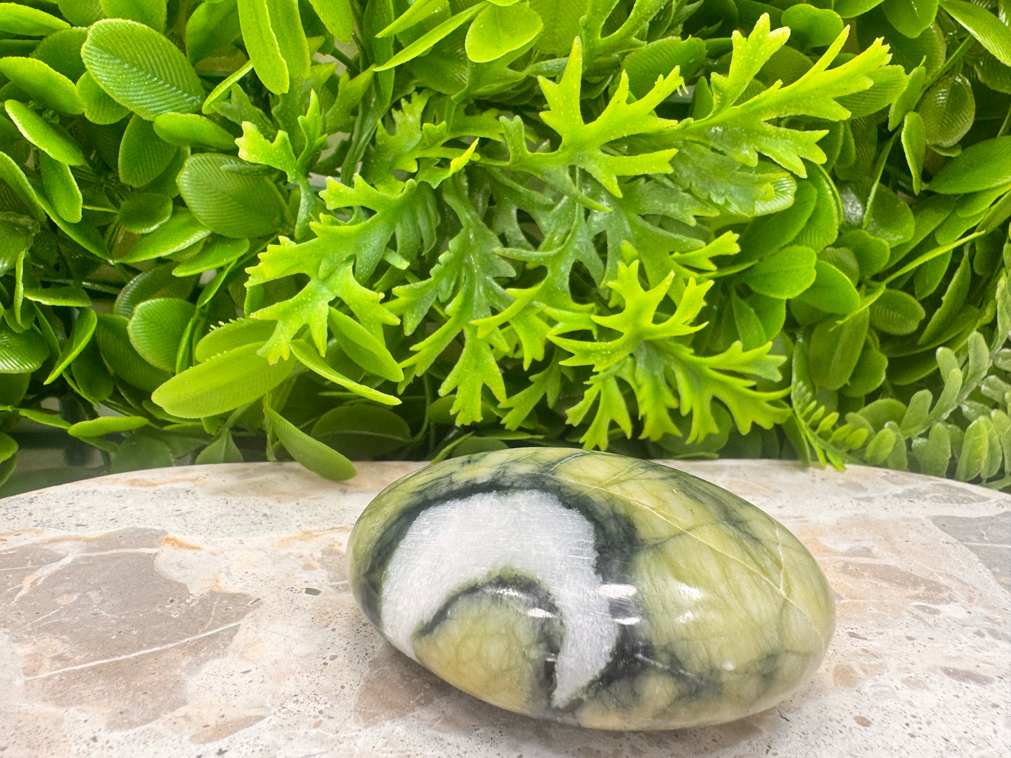 Rutile Serpentine Palm Stone 160g