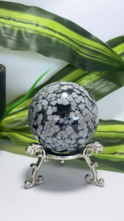 Snowflake Obsidian Sphere 330g