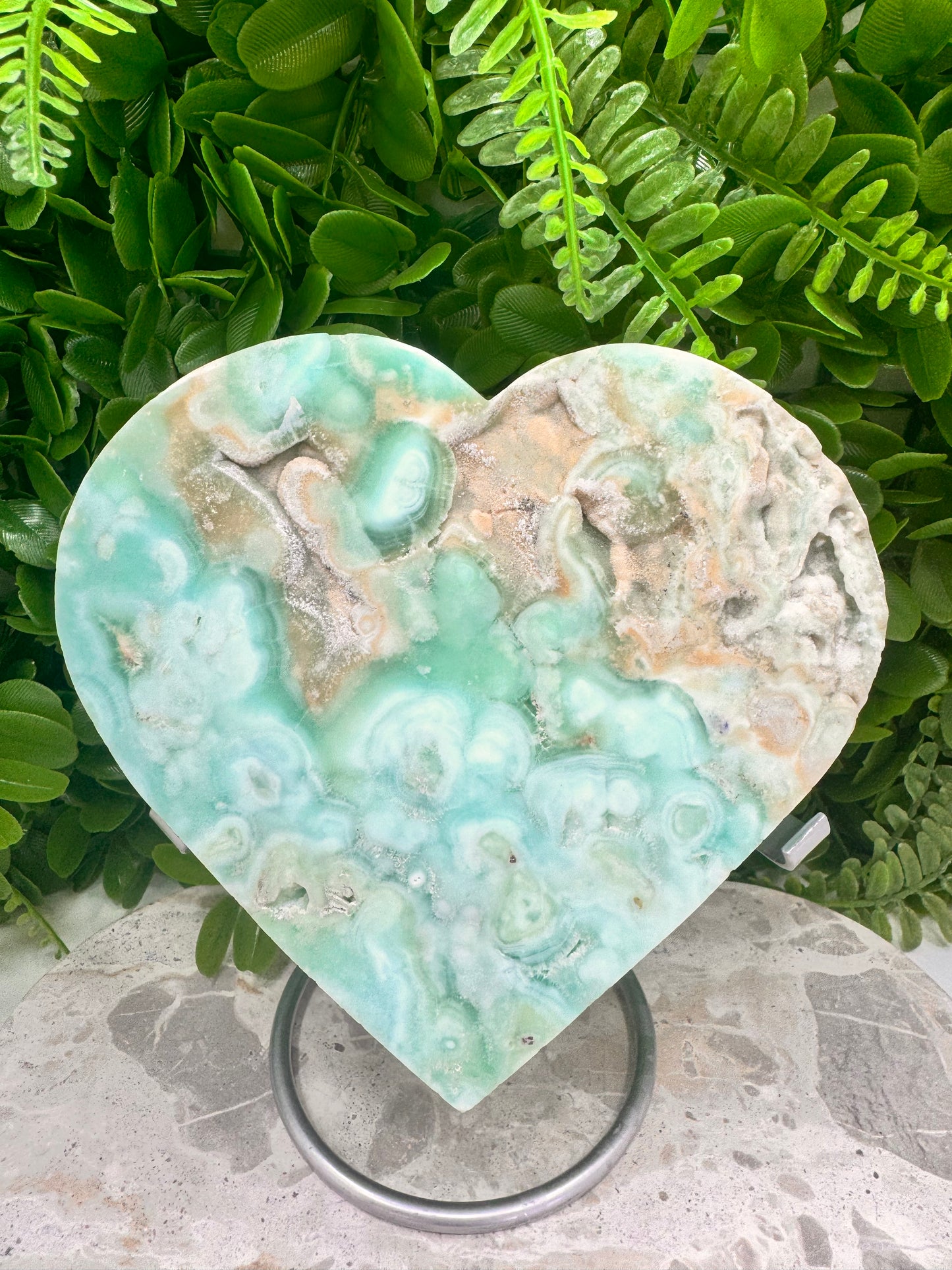 Hemimorphite with Smithsonite Heart  1624g