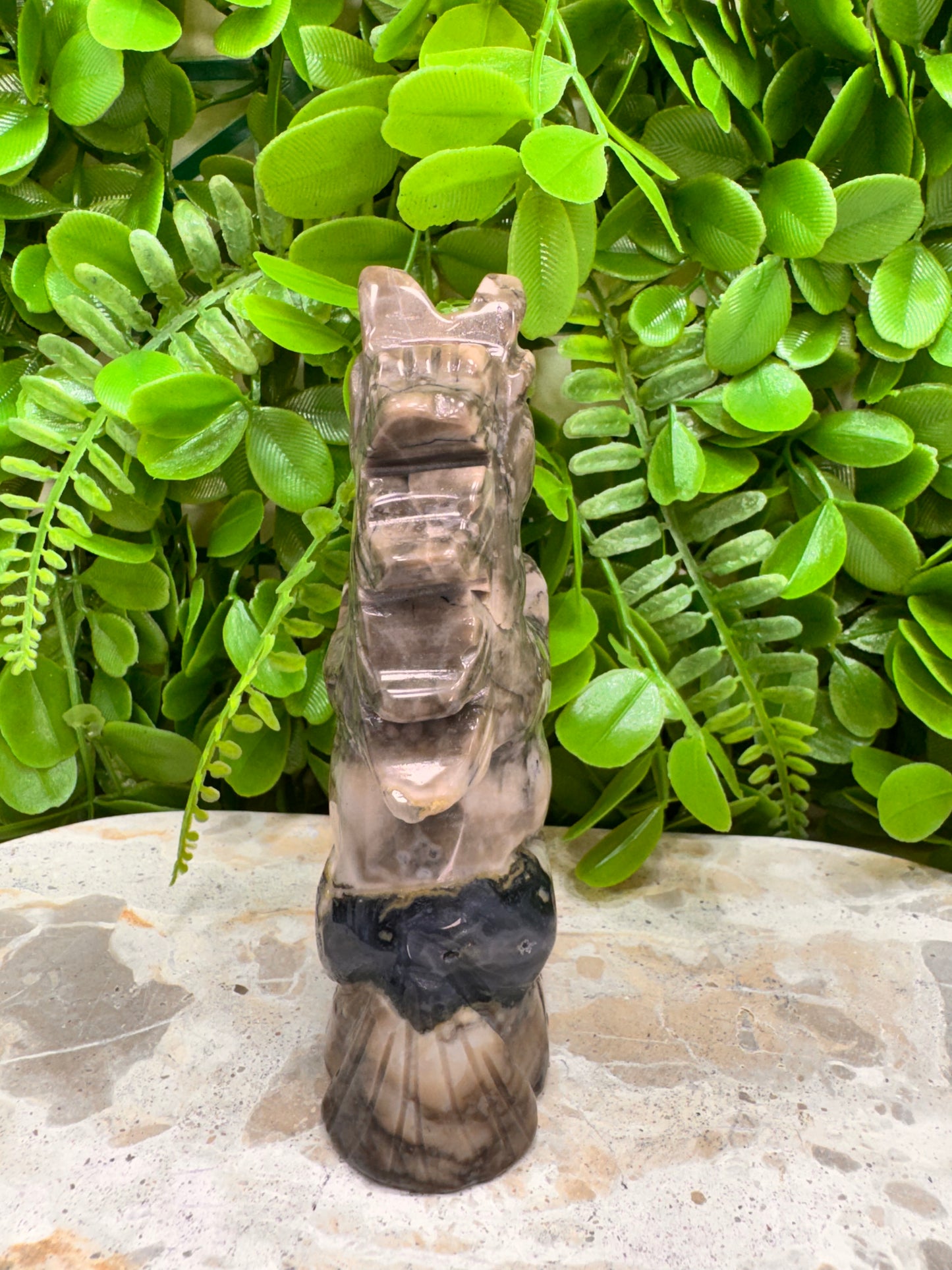 Volcanic Agate Horse 406g