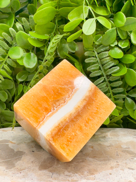 Orange Calcite Cube 798g