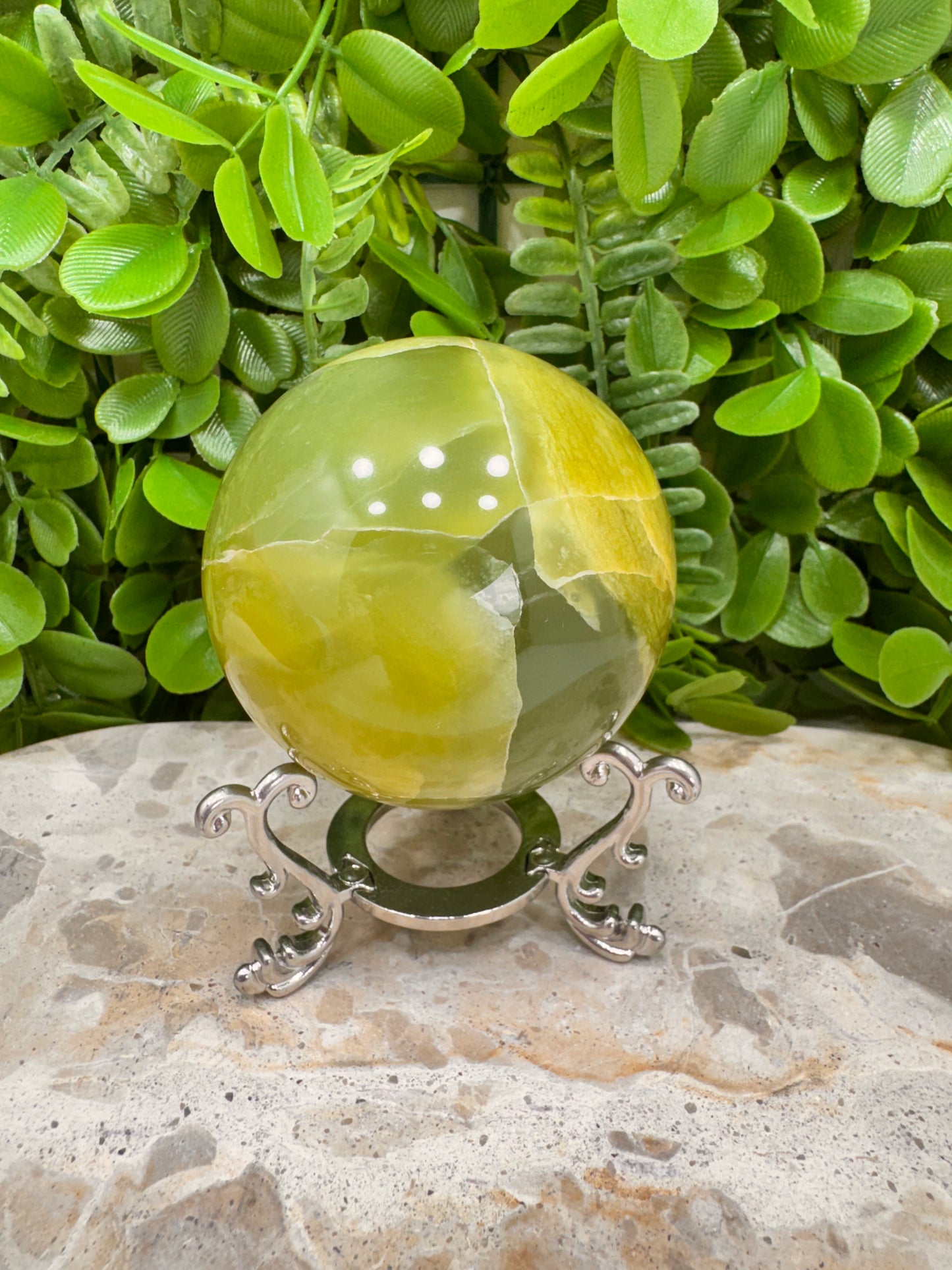 Flower Jade Sphere 408g