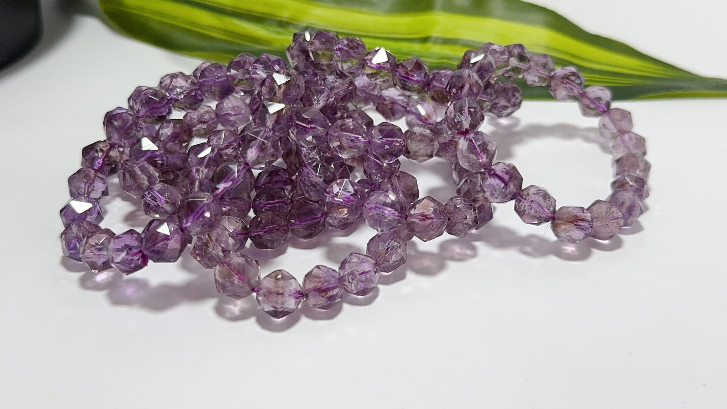 Amethyst Faceted Bracelet 10mm