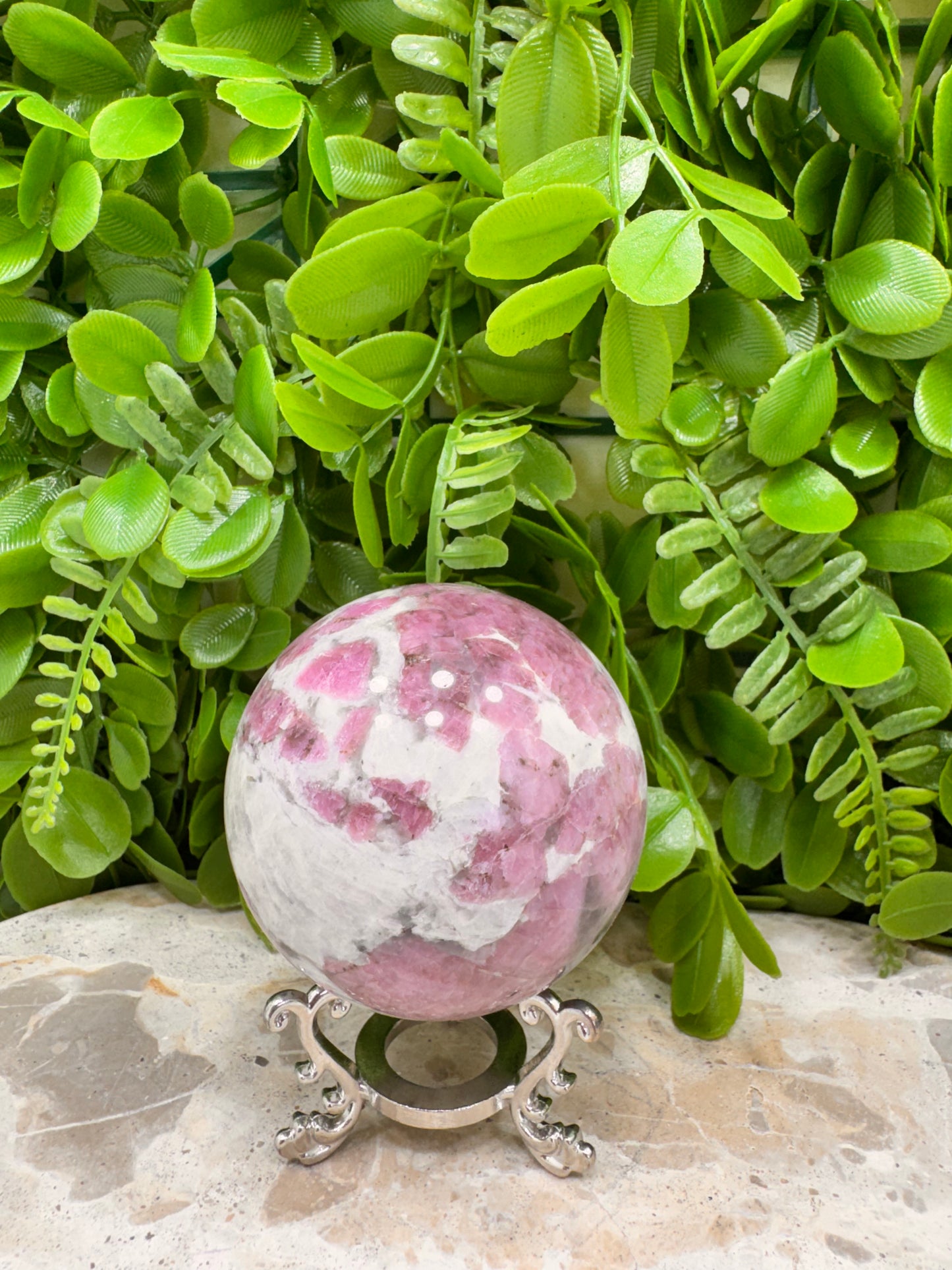 Pink Tourmaline Sphere 440g