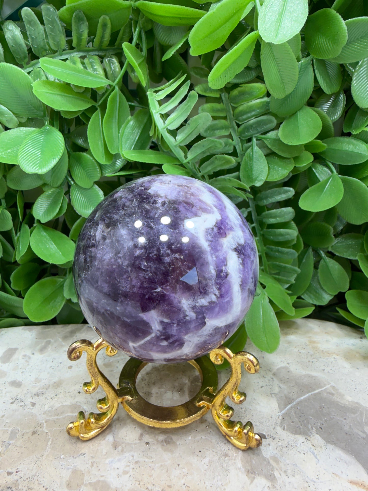 Chevron Amethyst Sphere 338g
