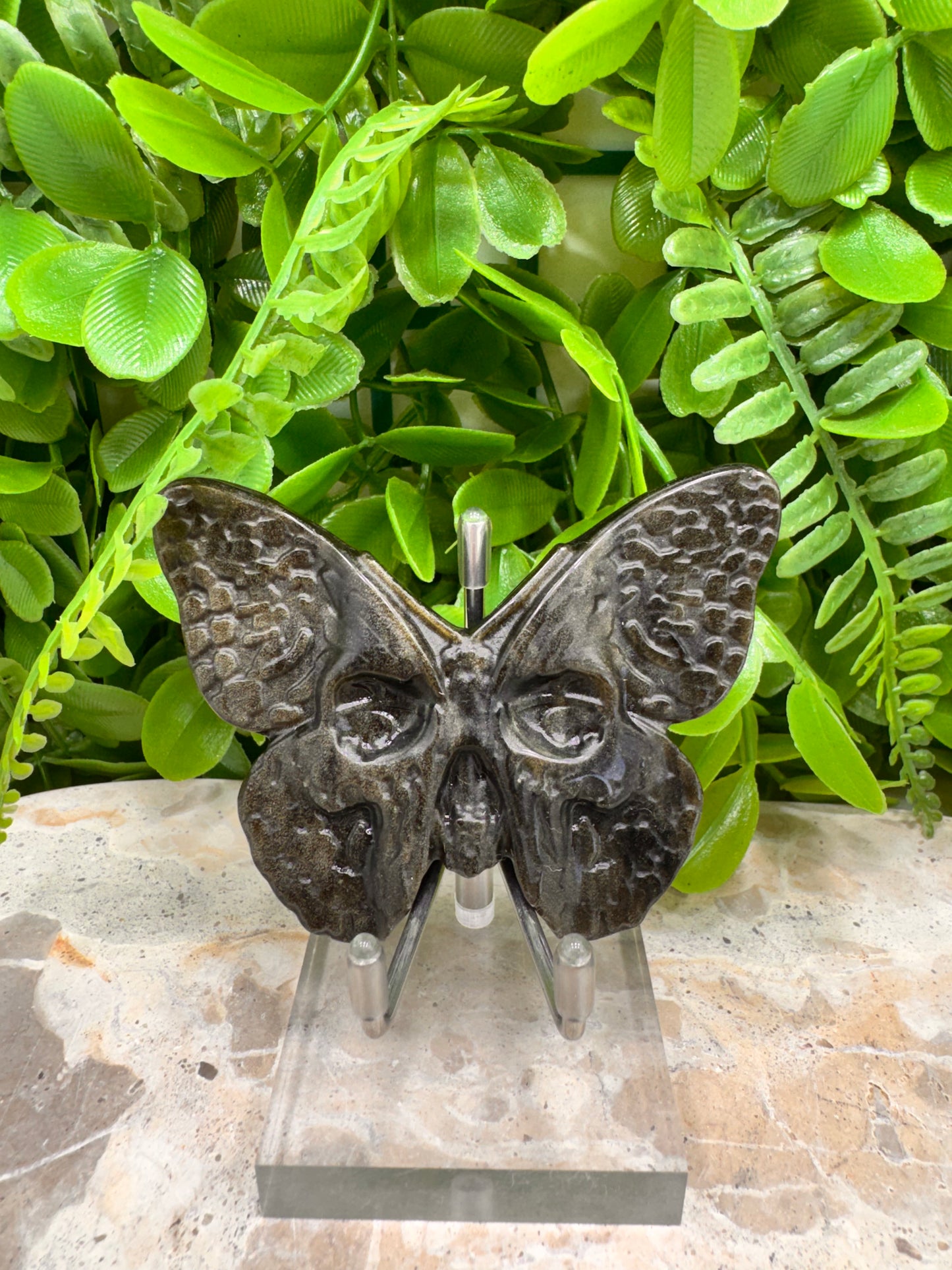 Golden Sheen Obsidian Death Moth app. 80g