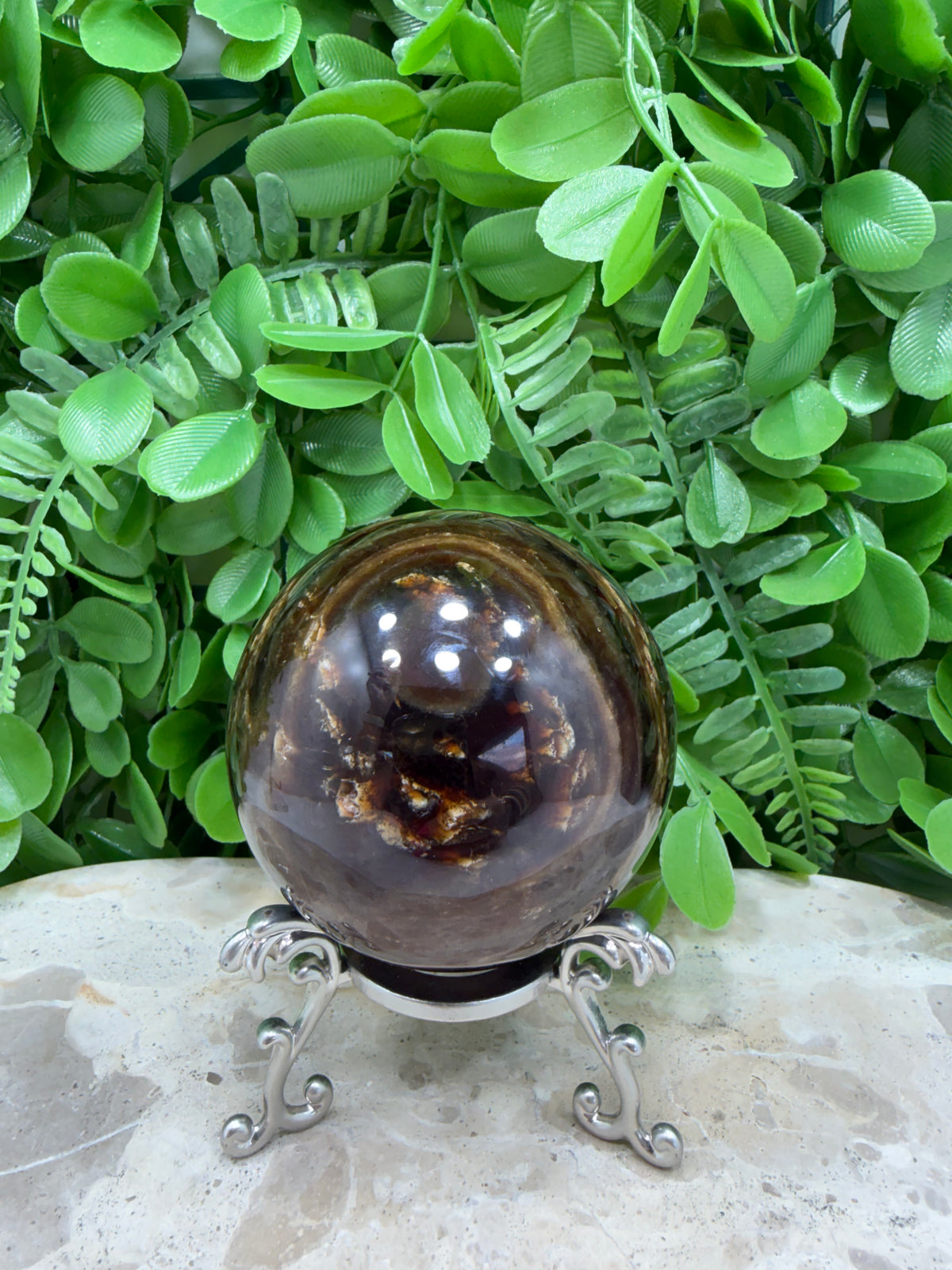 Chocolate Calcite Sphere | Grounding • Emotional Balance • Inner Strength