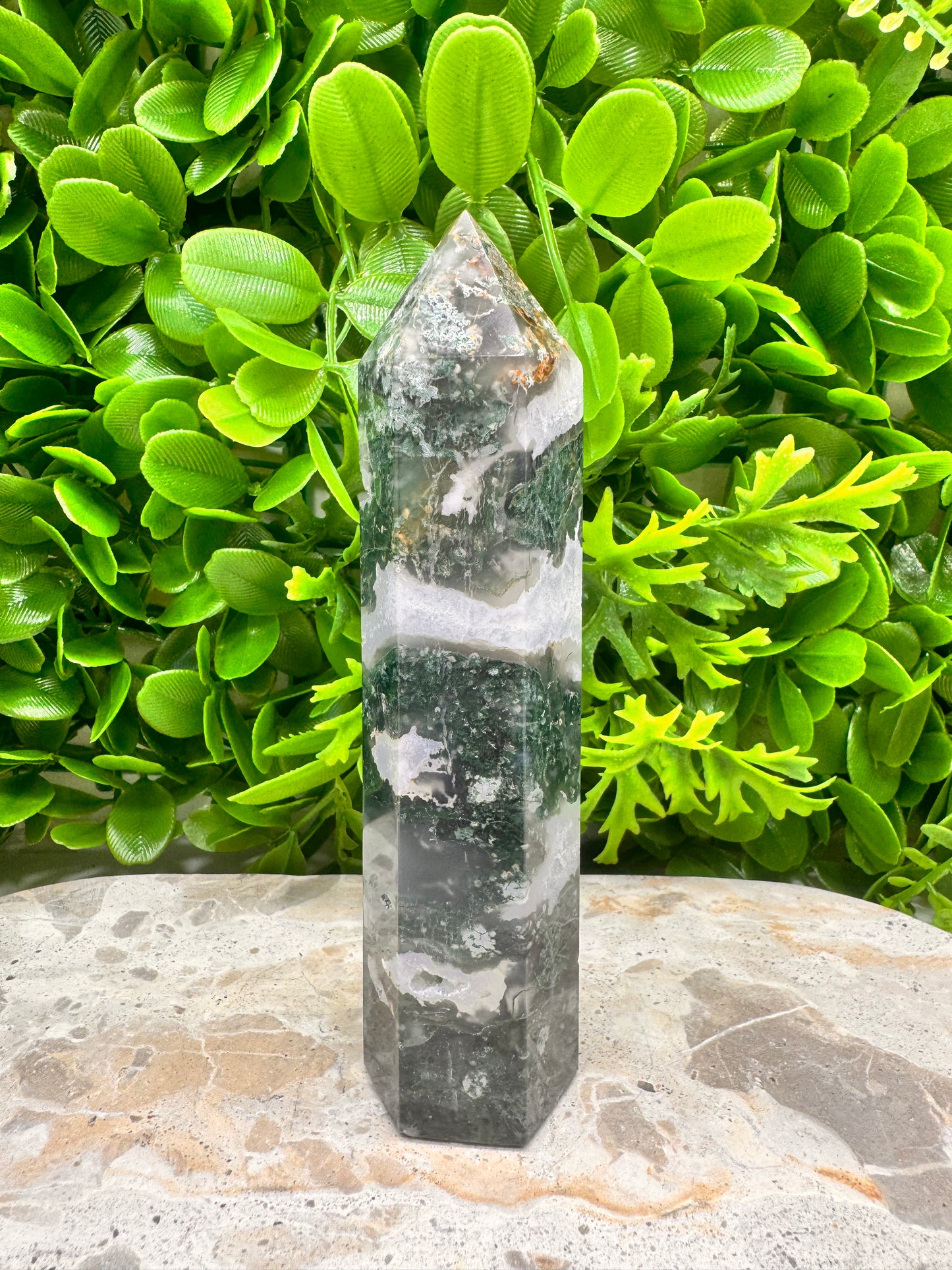 Moss Agate Tower 262g