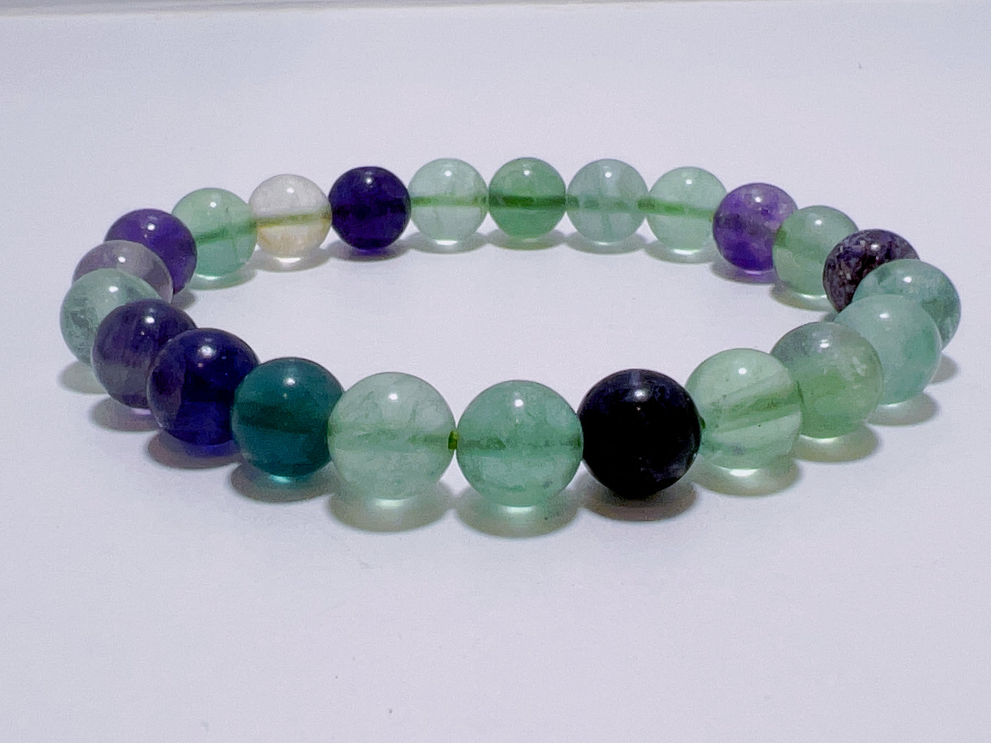 Green / Purple Fluorite Bracelet