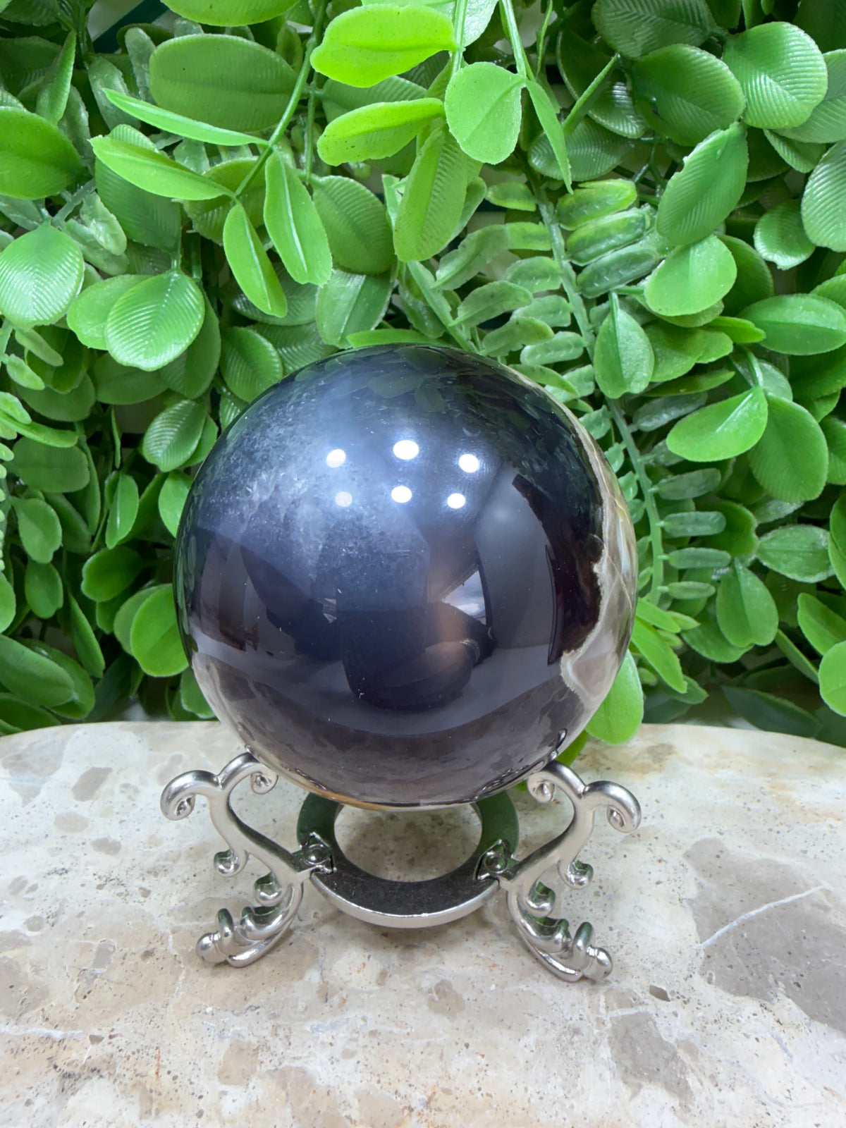 Volcanic Agate Sphere | Grounding • Protection • Strength