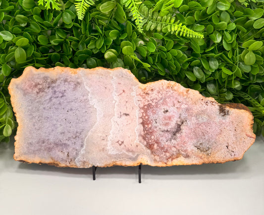 Pink Amethyst Slab with Stand 3090g