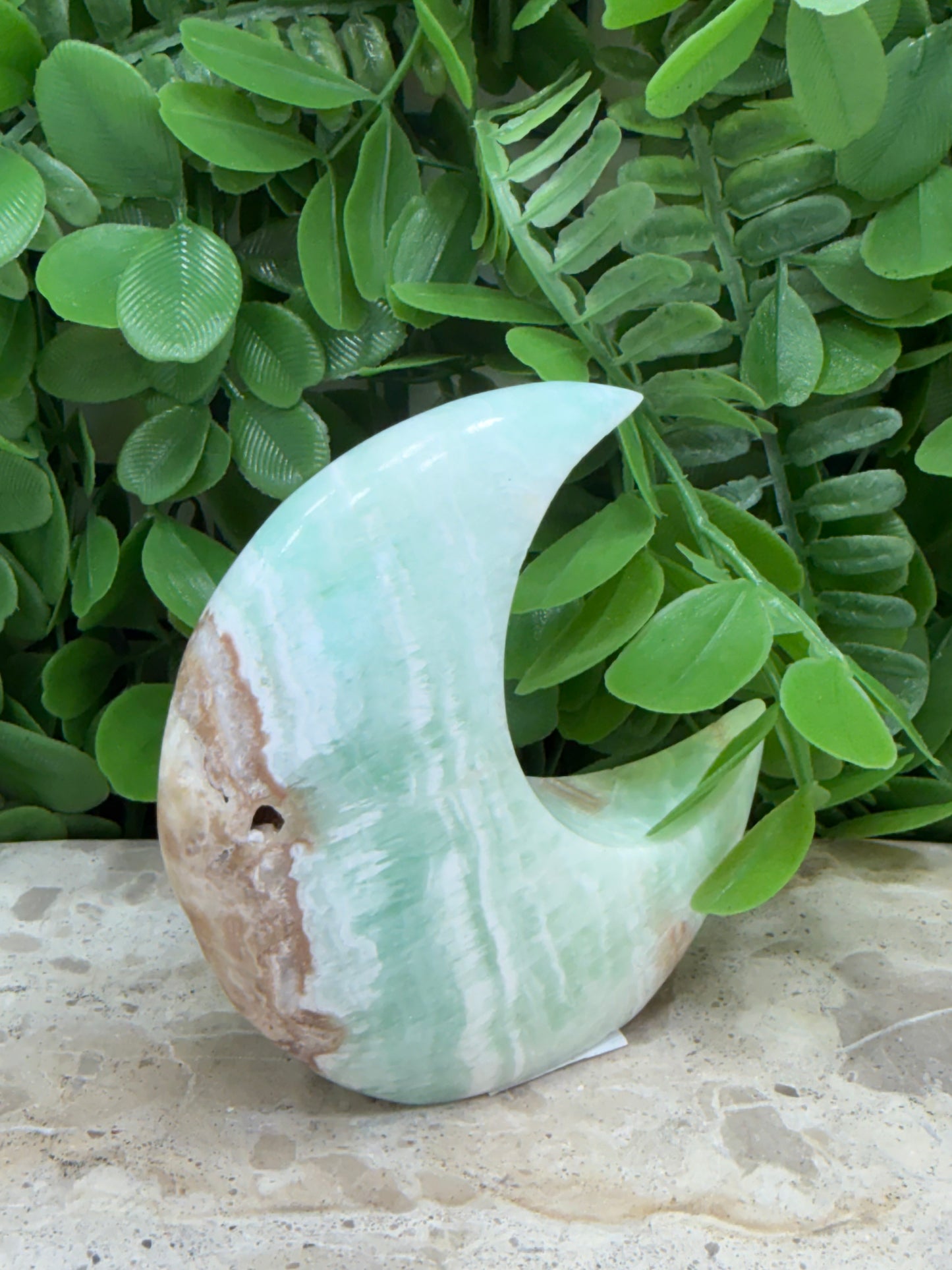 Caribbean Calcite Moon 236g