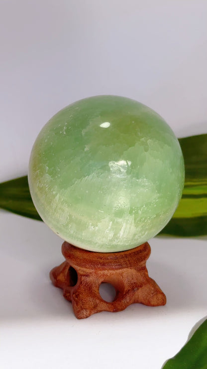 Pistachio Calcite Sphere 408g