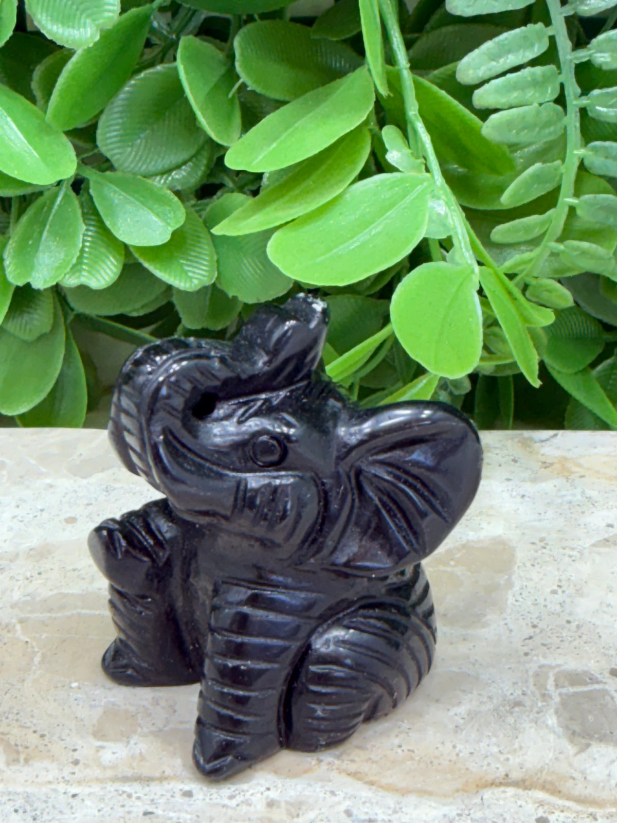Obsidian Elephant 82g | Protection • Grounding • Strength
