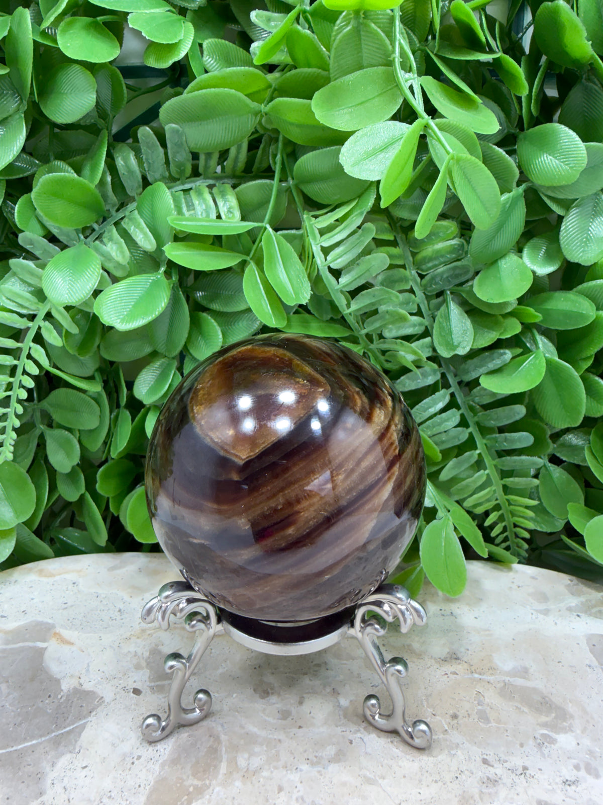 Chocolate Calcite Sphere | Grounding • Emotional Balance • Inner Strength