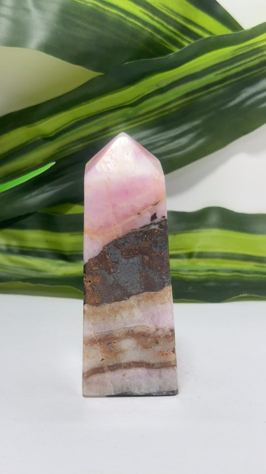 Pink Aragonite Tower 174g