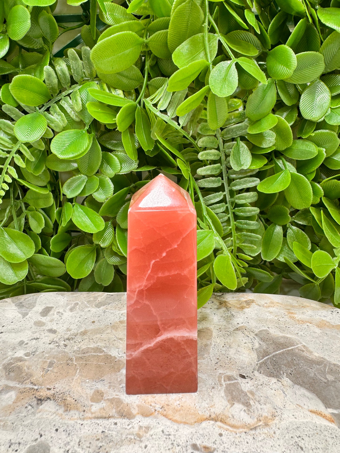 Rose Calcite Point 196g