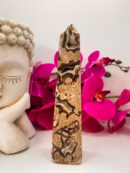 Chocolate Calcite Tower 612g