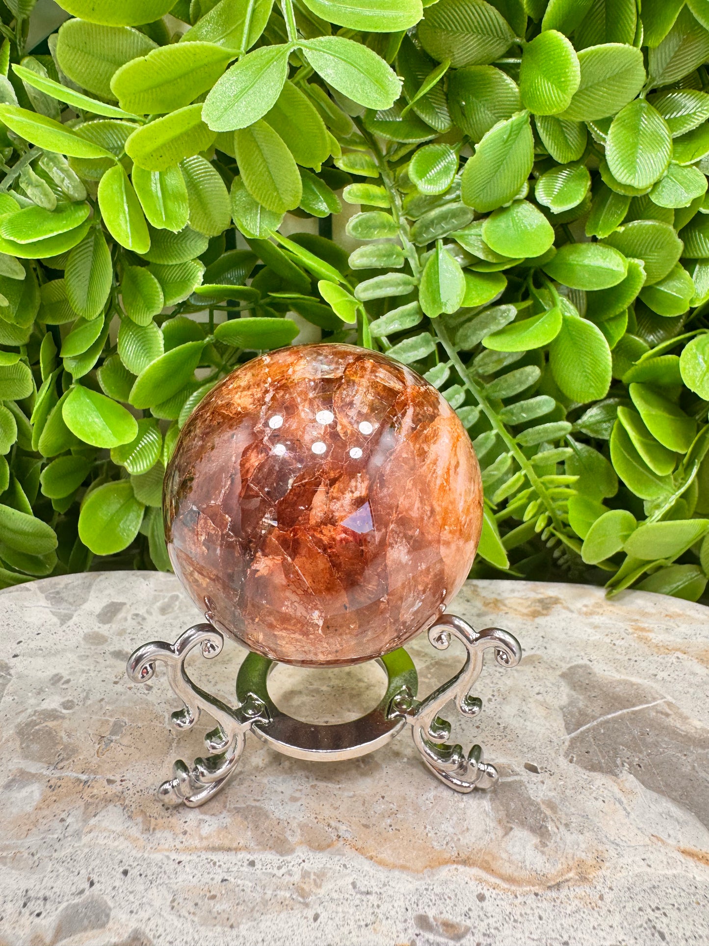 Fire Quartz Sphere 302g