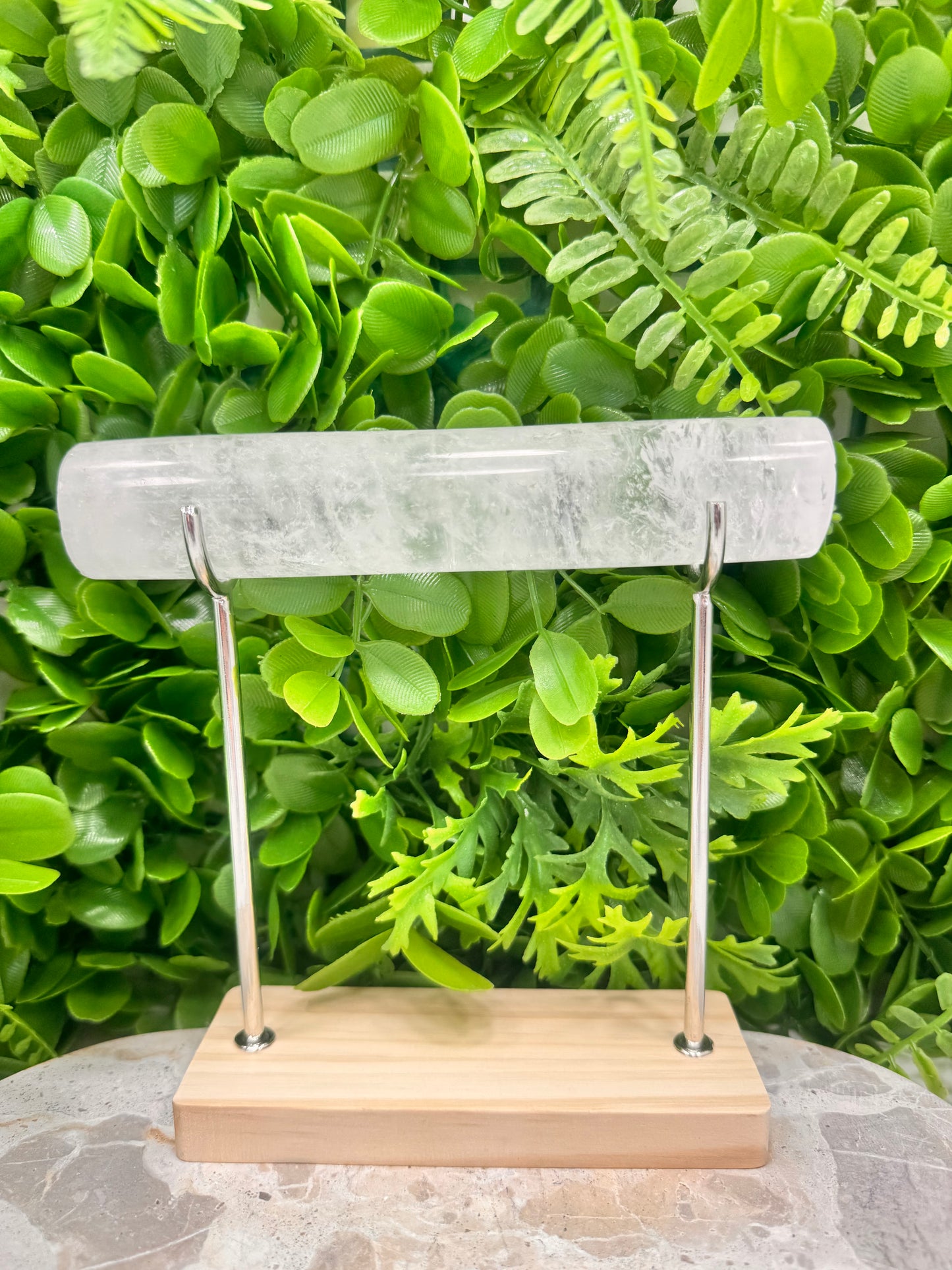 Clear Quartz Cylinder  & Stand 314g