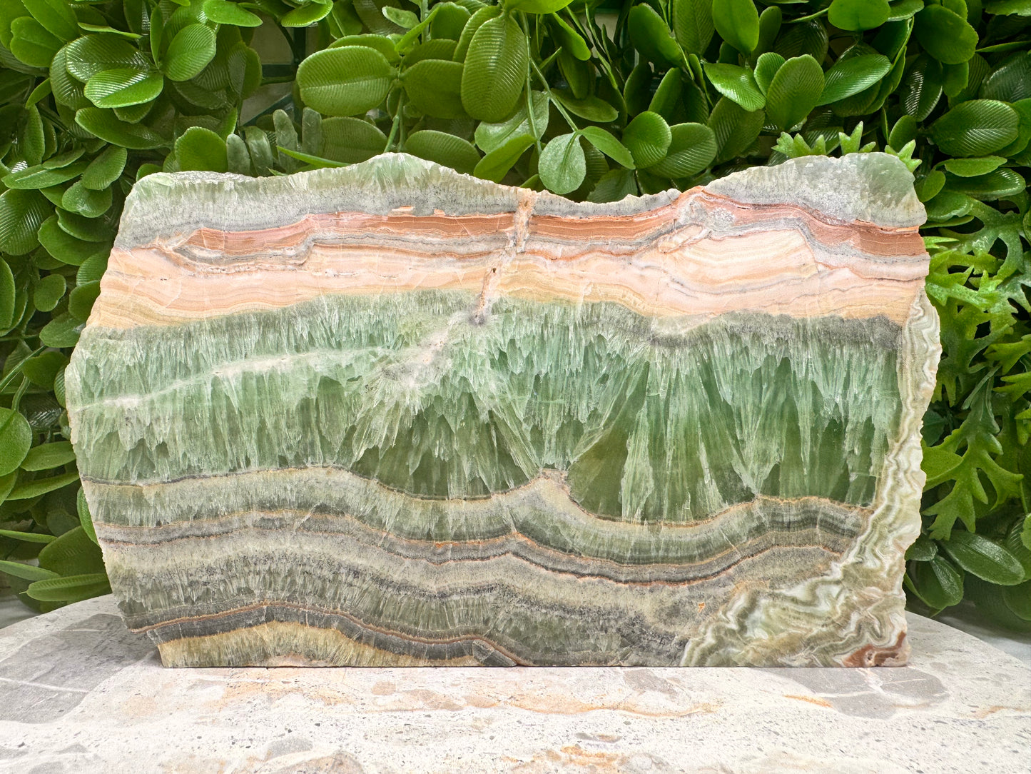 Emerald Kiwi Calcite Slab 942g