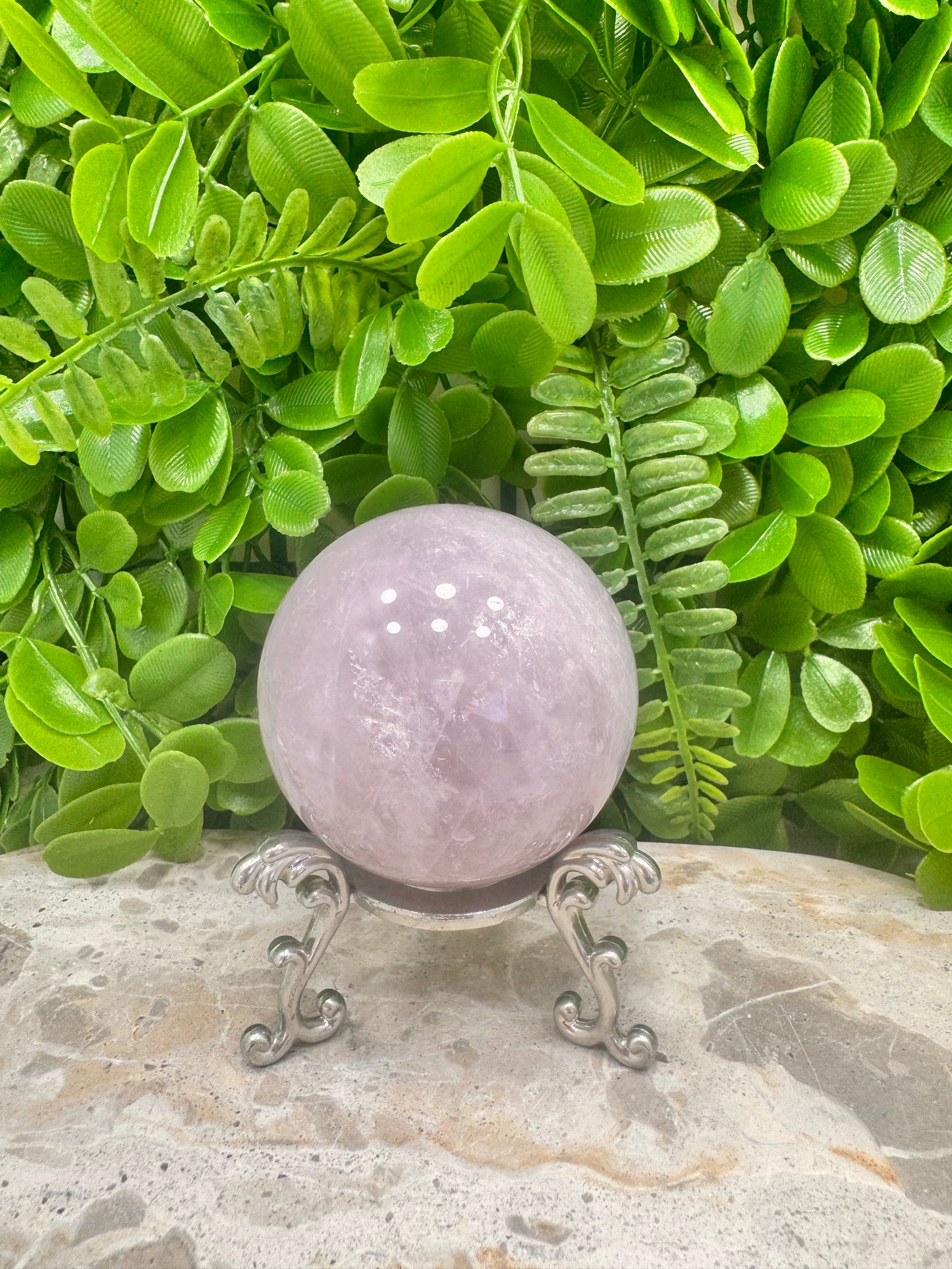 Lavender Rose Quartz Sphere 370g