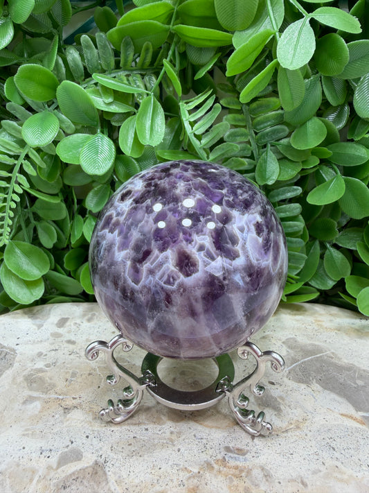 Flower Amethyst Sphere | Calm • Protection • Intuition