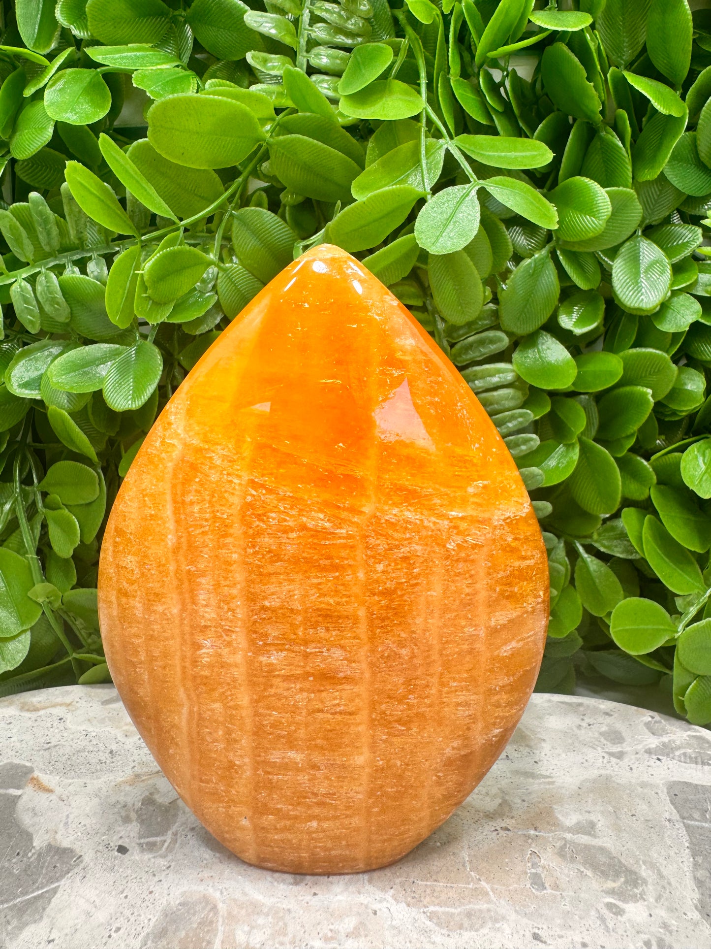 Crystalised Orange Calcite Flame 524g