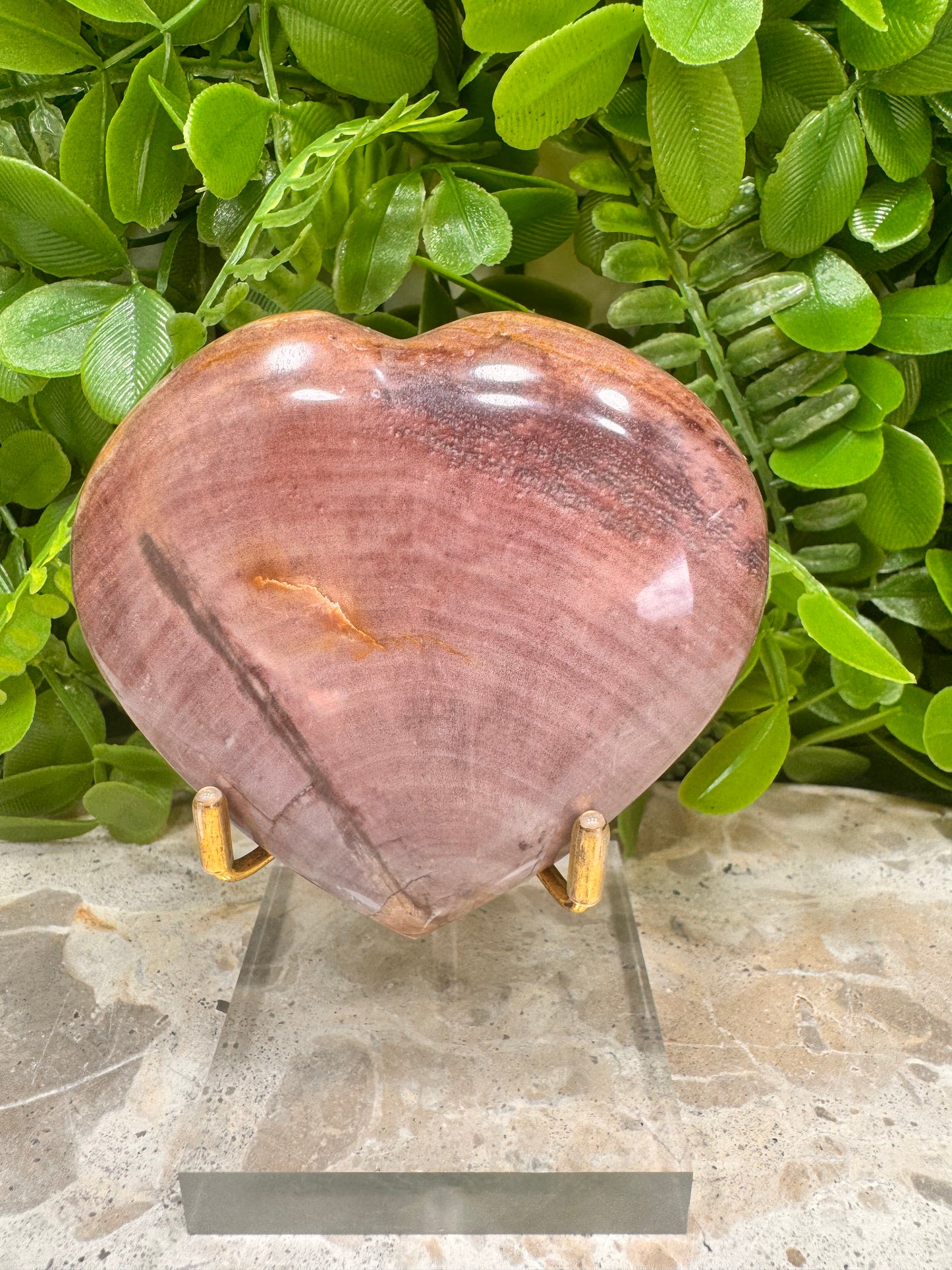 Petrified Wood Heart 266g