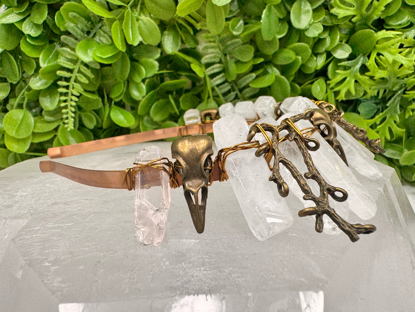 Clear Quartz Raven Tiara 140g