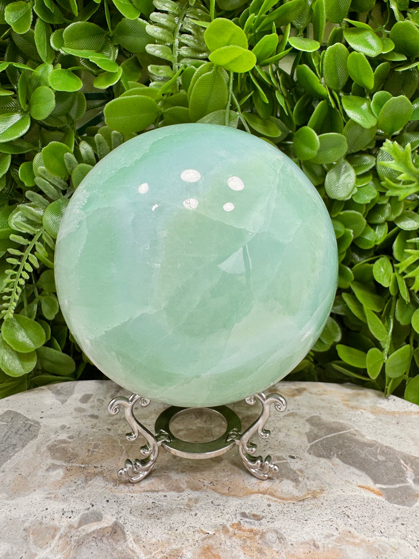 Pistachio Calcite Sphere 2066g