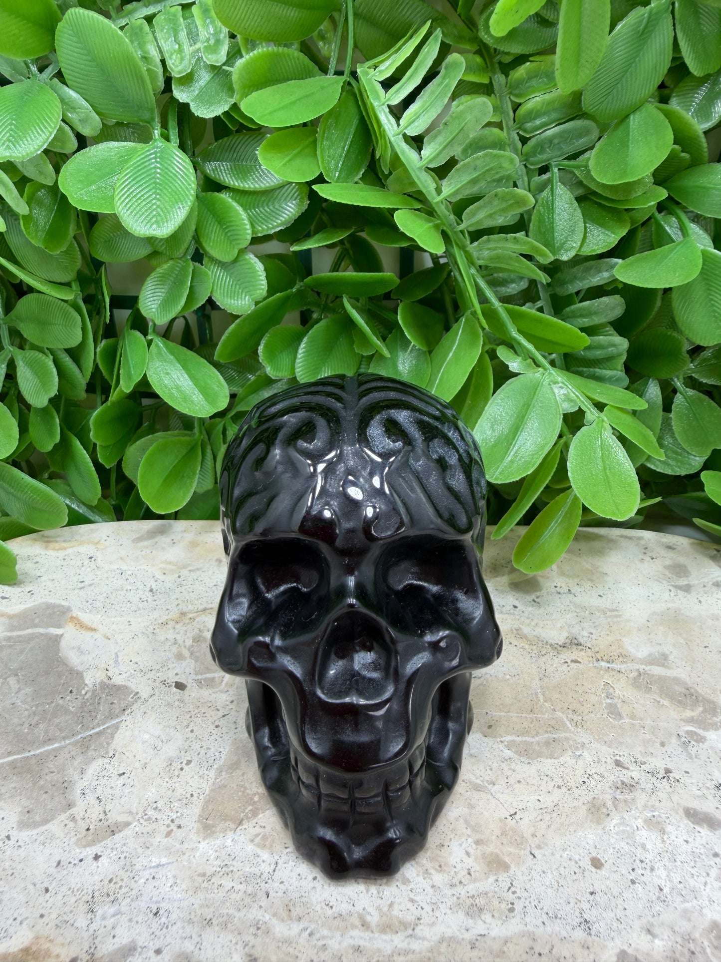 Black Obsidian Skull 404g