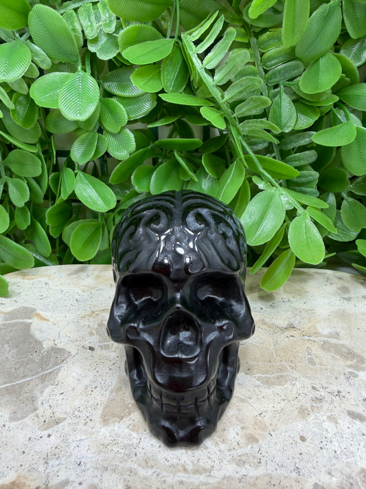 Black Obsidian Skull 404g