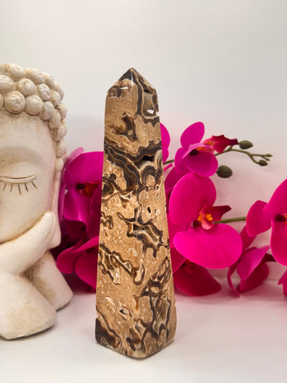 Chocolate Calcite Tower 612g