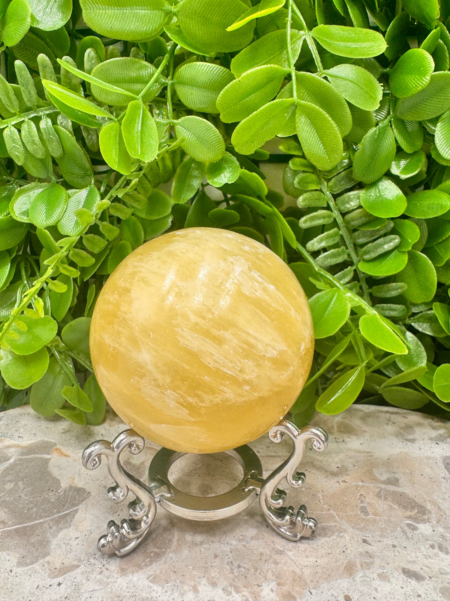 Lemon Calcite Sphere 488g